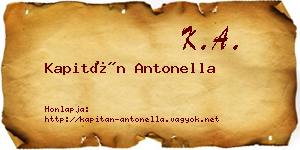 Kapitán Antonella névjegykártya